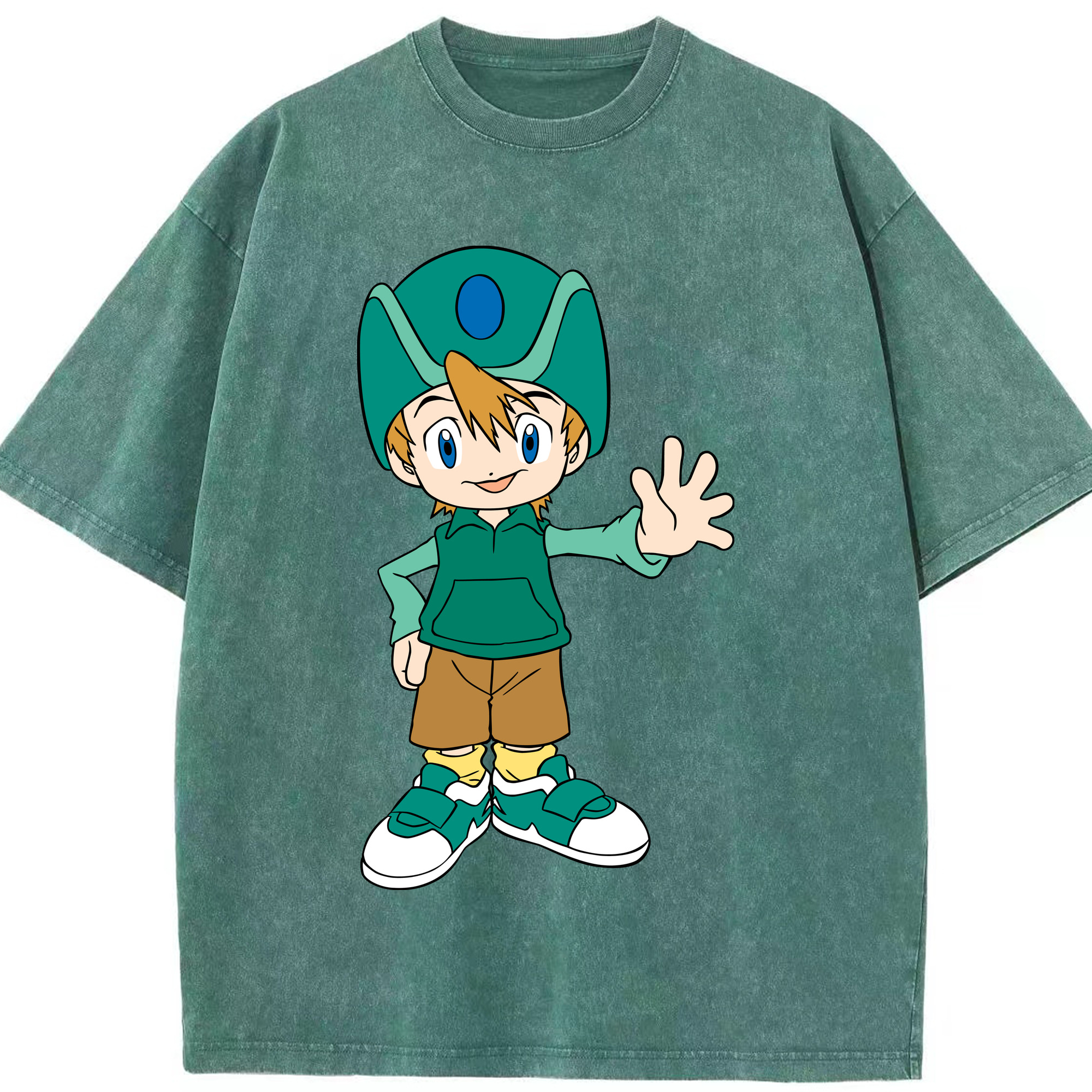 （画像用） Digimon デジタルモンスター/デジモン 綿100% ヴィンテージ風 半袖Tシャツ（フロントプリント）